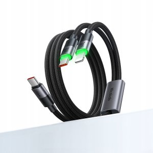 Mcdodo MCDODO KABEL USB-C 2W1 SZYBKIE ŁADOWANIE DO IPHONE 14 MACBOOK LED 100W 2M 8