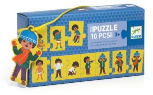UBIERAM SIĘ - Puzzle dla Najmłodszych 10 el. -  Djeco - DJ08188 - 3 lata + 1