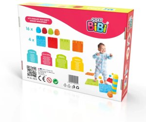 Meli Maty sensoryczne z klockami Soft BiBi 20 el. 2