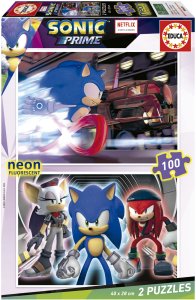 Educa 2x100 Sonic Prime Neon 1