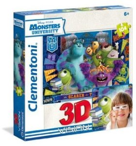 CLEMENTONI 20079 Puzzle 104 3D Monsters University 1