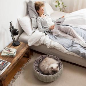 Curver Legowisko dla zwierząt Knit beżowe 5