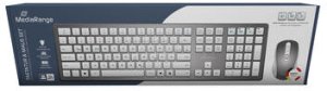 MediaRange Funk-Tastatur und optis. Funk-Maus Set QWERTZ sil 2