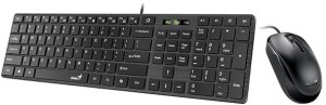 Genius SlimStar C126 COPILOT, zestaw klawiatura z optyczn� myszk�, CZ/SK, przewodowa (USB), czarna, niski profil 2