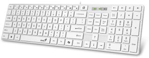 Genius SlimStar 126 COPILOT, klawiatura CZ/SK, klasyczna, przewodowa (USB), bia�a 2