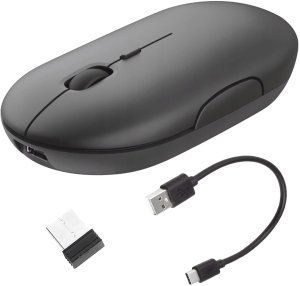 Myszka bezprzewodowa Alogy mysz ergonomiczna mała do laptopa PC bluetooth 2.4GHz cicha czarna 13