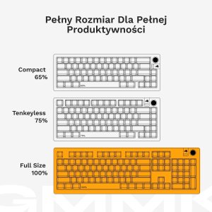 Klawiatura Glorious GMMK 3 Pro 100 % Custom klawiatura do gier - Pre-Built, ANSI (US), Fox Switches, srebrny 3