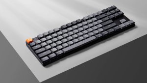 Keychron - K1 QMK Wireless Mechanical Keyboard (Version 6) White Backlight / Keychron Low Profile 2.0 Mechanical / Red 2