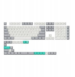 Cherry Profile Double-Shot PBT Full Set Keycaps - Dolch Red, Gray White Mint, Blue Black Yellow Full Set (143 klawisze) / Gray White Mint 1