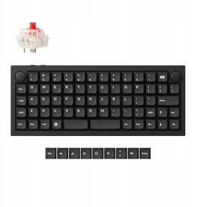 Keychron - Q15 Max QMK Wireless Custom Mechanical Keyboard Fully Assembled Knob / Black / Gateron Jupiter Red 1