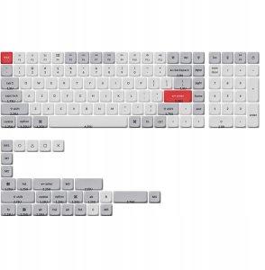 Keychron Keychron - Low Profile Dye-Sub PBT LSA Full Set Keycap Set - Keycapy do klawiatur niskoprofilowych Light Gray and White Full Set 3