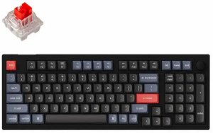 Keychron - V5 QMK Custom Mechanical Keyboard - Klawiatura mechaniczna Carbon Black Keychron K Pro Red Fully Assembled Knob 1