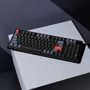 Keychron - V5 QMK Custom Mechanical Keyboard - Klawiatura mechaniczna Carbon Black Keychron K Pro Red Fully Assembled Knob 4
