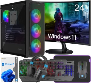 KOMPUTER PC SHOBO 3770/4060/P16/S512/8328 WINDOWS 11 PRO + MONITOR 1