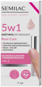 Semilac Odżywka do paznokci nail power therapy 5w1 rose care 7ml 1