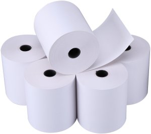 Cash Register Thermal Paper Roll Tape, W: 57mm, L: 37m, bushings 12mm, diameter 57mm, 10pcs./pack. 1