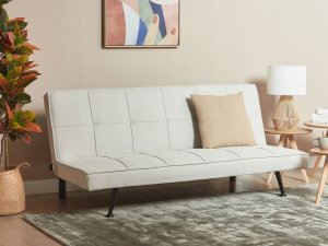 Beliani Sofa rozkładana jasnobeżowa HASLE 2