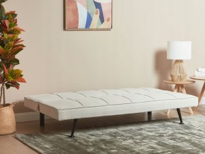 Beliani Sofa rozkładana jasnobeżowa HASLE 4