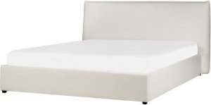 Beliani Łóżko z pojemnikiem Boucle LAVAUR 180 x 200 cm Złamana biel 5