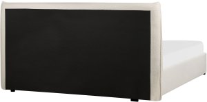 Beliani Łóżko z pojemnikiem Boucle LAVAUR 180 x 200 cm Złamana biel 6