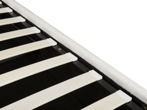 Beliani Łóżko z pojemnikiem Boucle LAVAUR 180 x 200 cm Złamana biel 9