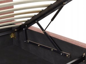 Beliani Łóżko z pojemnikiem Boucle VAUCLUSE 180 x 200 cm Pastelowy róż 9