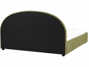 Beliani Łóżko z pojemnikiem Boucle VAUCLUSE 180 x 200 cm Oliwkowy 6