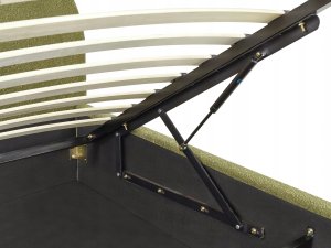 Beliani Łóżko z pojemnikiem Boucle VAUCLUSE 180 x 200 cm Oliwkowy 10