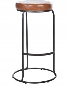 Beliani Zestaw 2 hokerów barowych MILROY Brązowy 4