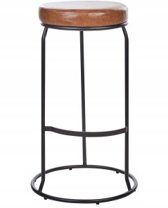 Beliani Zestaw 2 hokerów barowych MILROY Brązowy 5