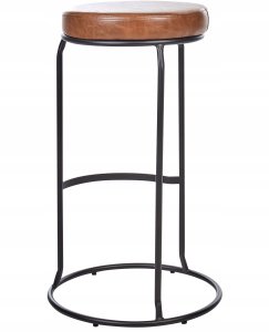 Beliani Zestaw 2 hokerów barowych MILROY Brązowy 6