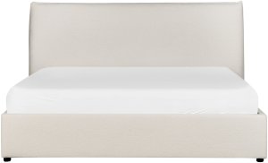 Beliani Łóżko z pojemnikiem Boucle LAVAUR 160 x 200 cm Złamana biel 4