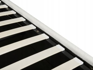 Beliani Łóżko z pojemnikiem Boucle LAVAUR 160 x 200 cm Złamana biel 9