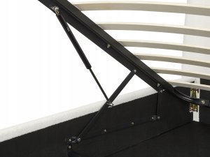 Beliani Łóżko z pojemnikiem Boucle LAVAUR 160 x 200 cm Złamana biel 10