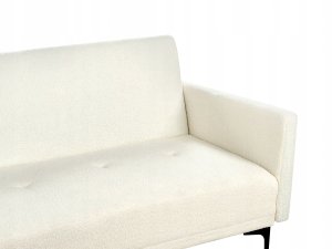 Beliani Sofa rozkładana boucle złamana biel LUCAN 11
