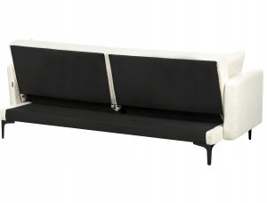 Beliani Sofa rozkładana boucle złamana biel LUCAN 7