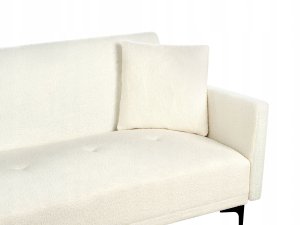 Beliani Sofa rozkładana boucle złamana biel LUCAN 10