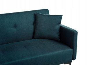 Beliani Sofa rozkładana niebieska LUCAN 11