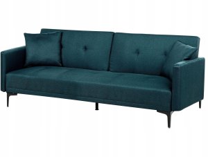 Beliani Sofa rozkładana niebieska LUCAN 5