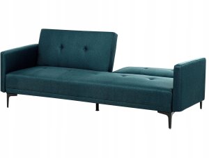 Beliani Sofa rozkładana niebieska LUCAN 7