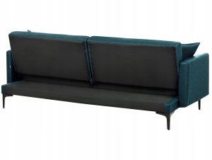 Beliani Sofa rozkładana niebieska LUCAN 9