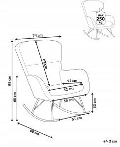 Beliani Fotel bujany ANASET Boucle Ciemnozielony 3
