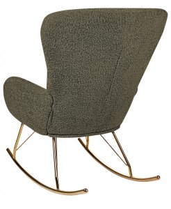 Beliani Fotel bujany ANASET Boucle Ciemnozielony 6