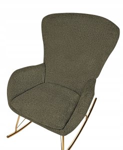 Beliani Fotel bujany ANASET Boucle Ciemnozielony 7