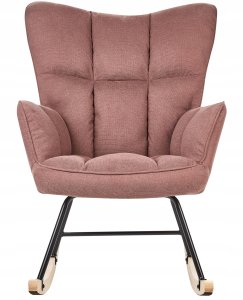 Beliani Fotel bujany OULU Różowy 4