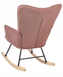 Beliani Fotel bujany OULU Różowy 5