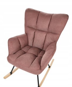 Beliani Fotel bujany OULU Różowy 6