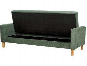 Beliani Sofa rozkładana zielona VEHKOO 7