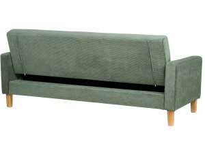 Beliani Sofa rozkładana zielona VEHKOO 8