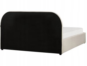 Beliani Łóżko z pojemnikiem Boucle QUILLIEN 140 x 200 cm Jasnobeżowy 6